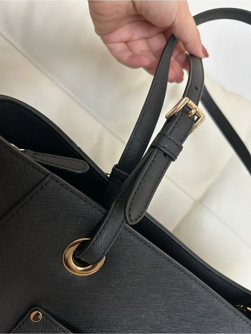 Michael Kors Black Saffiano Leather Tote with Laptop Compartment - Picture 12 of 13